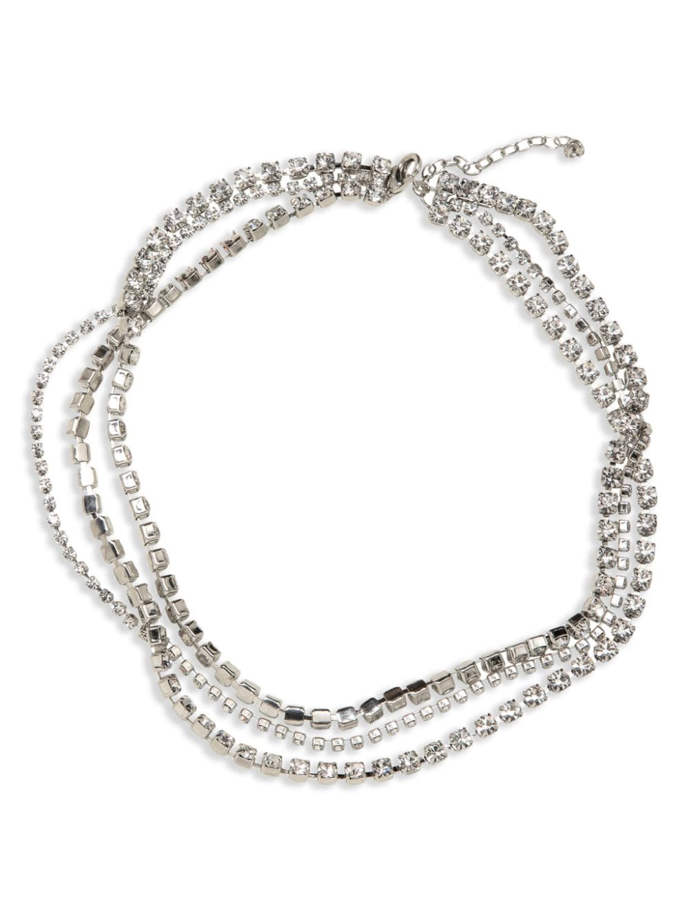 Shop Jennifer Behr Calla Crystal-embellished Necklace In Silver