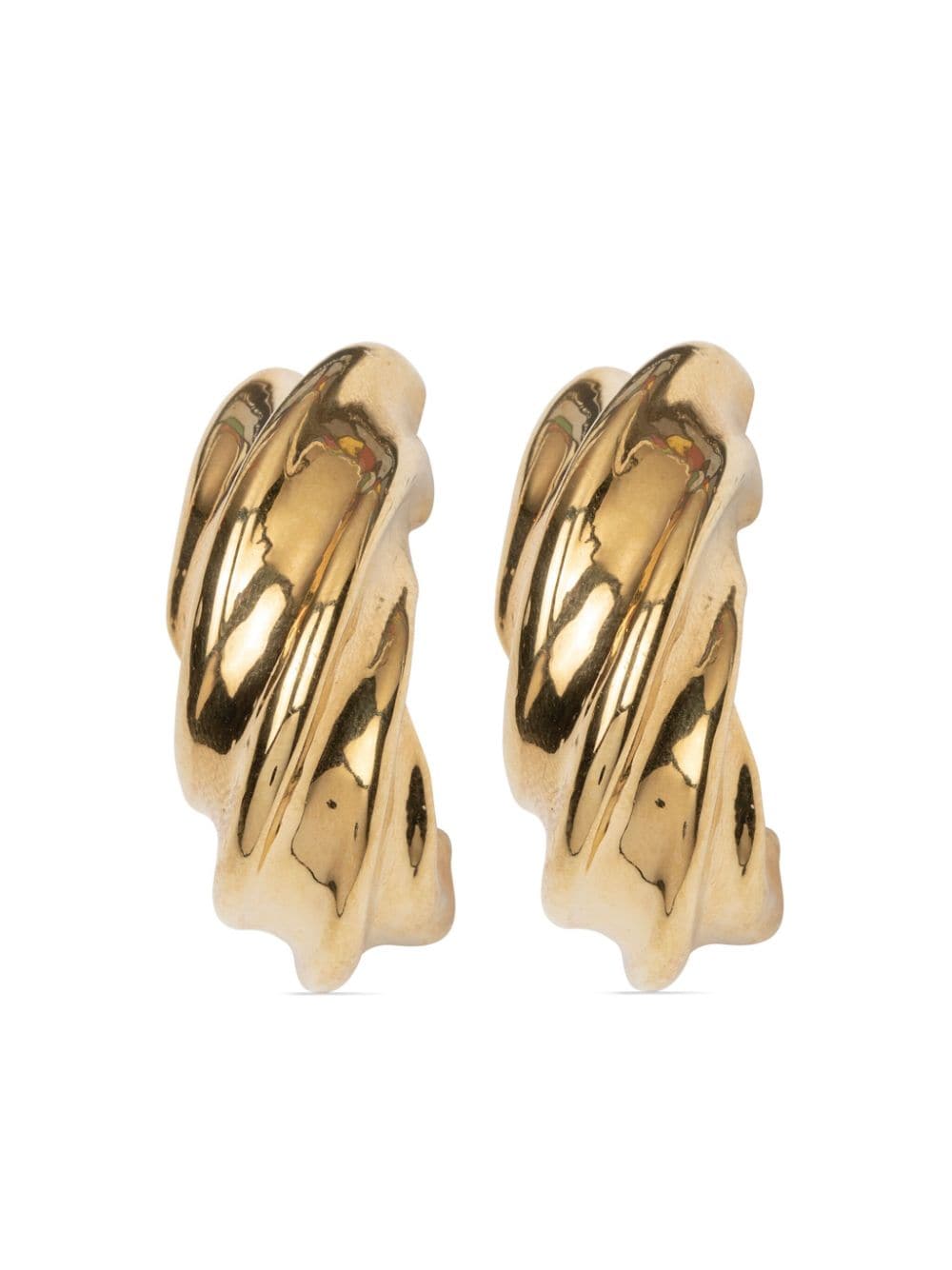 Shop Jennifer Behr Aaryn Twisted Earrings In Gold