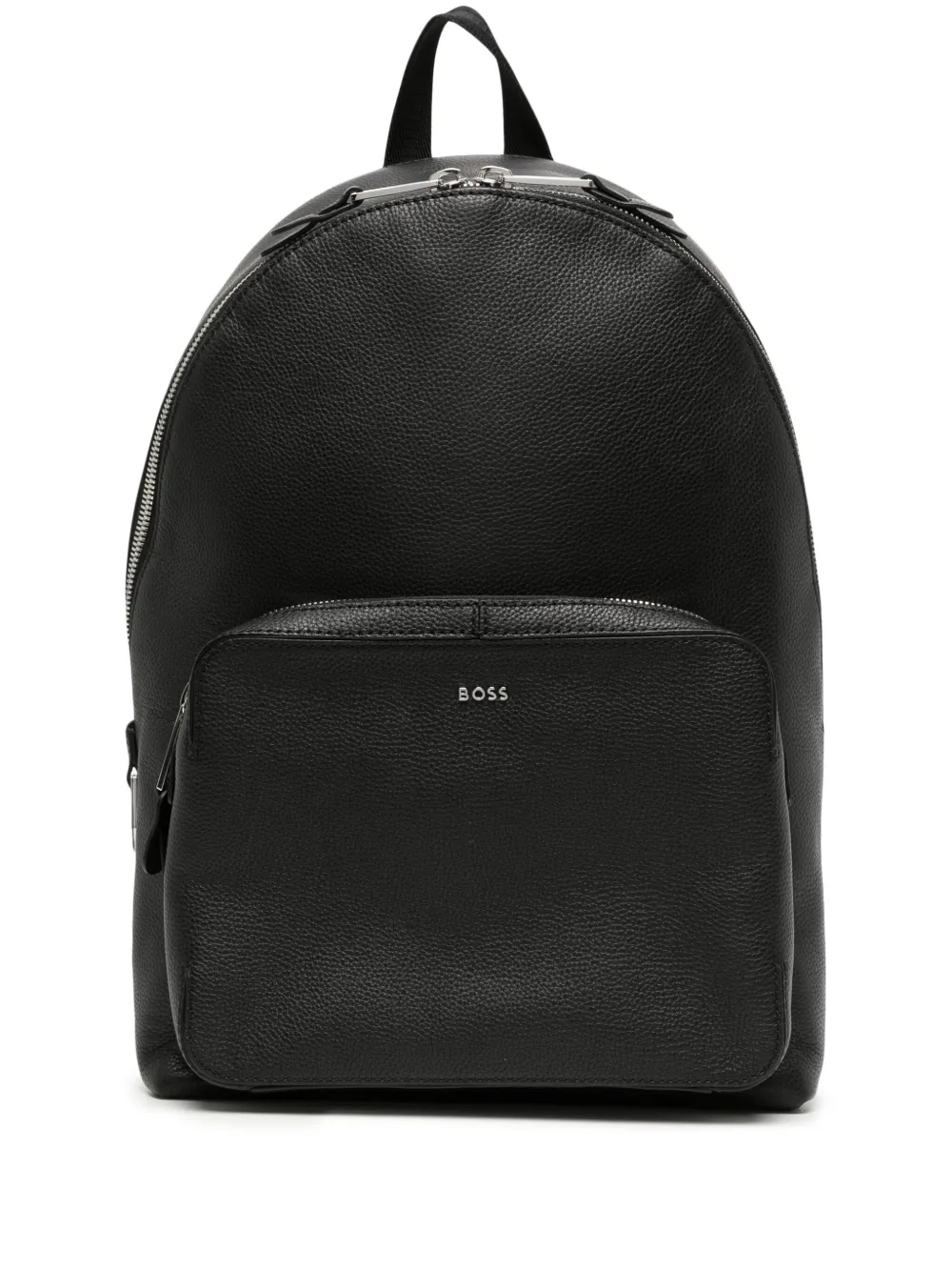 Hugo Boss Logo-lettering Grained-texture Backpack In Black