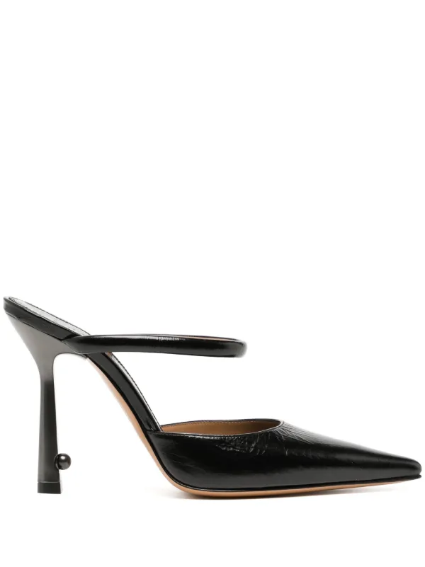 Off-White Lollipop Mules in Black