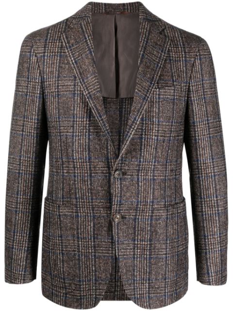 Canali check-print single-breasted blazer