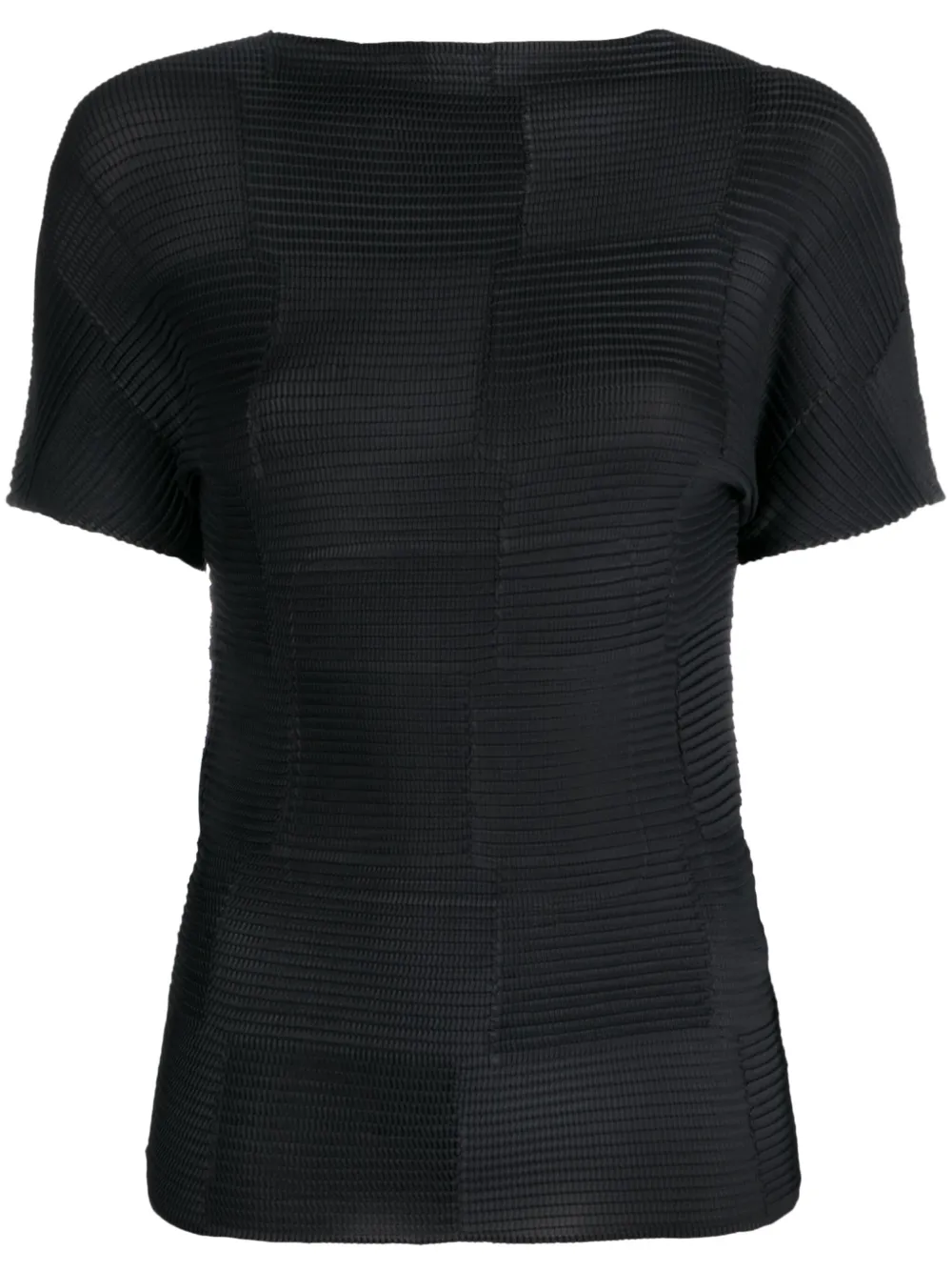 Issey Miyake Uitgesneden T-shirt Zwart