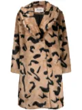 DVF Diane von Furstenberg animal-print faux-fur coat - Neutrals