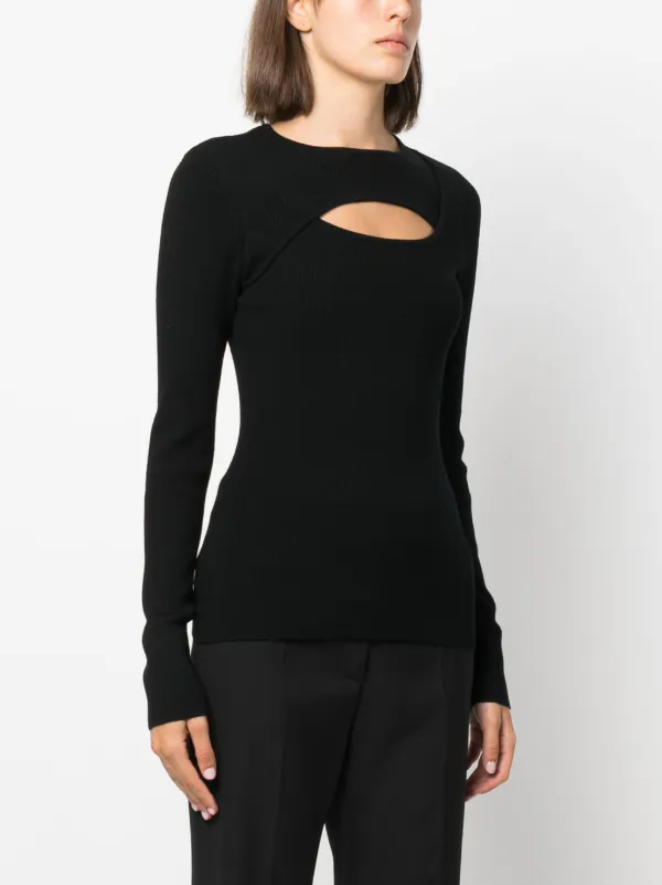 【DIANE von FURSTENBERG】ロングスリーブトップス DVF Diane Von Furstenberg カットアウト ロングスリーブトップ