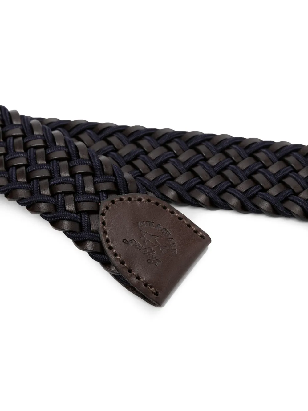 Paul & Shark interwoven buckled belt - Bruin