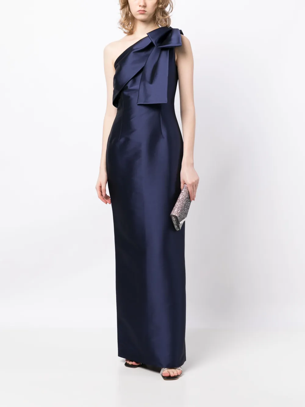 Sachin & Babi Avondjurk met Bonnie strik - Blauw