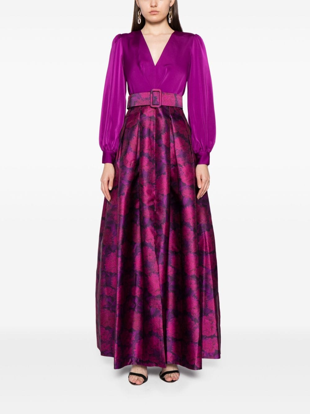 Shop Sachin & Babi Zoe Pleated-skirt Dress In Purple