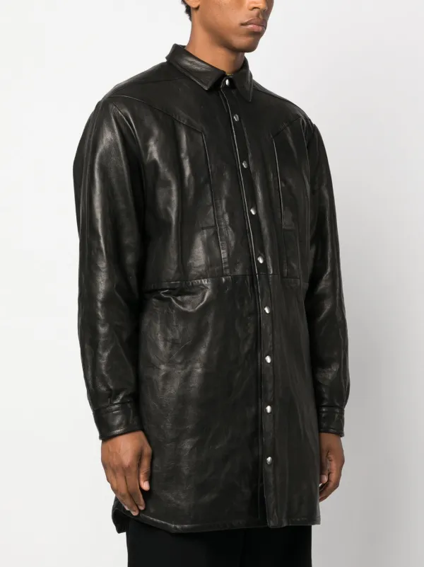 Rick owens leather shirt store