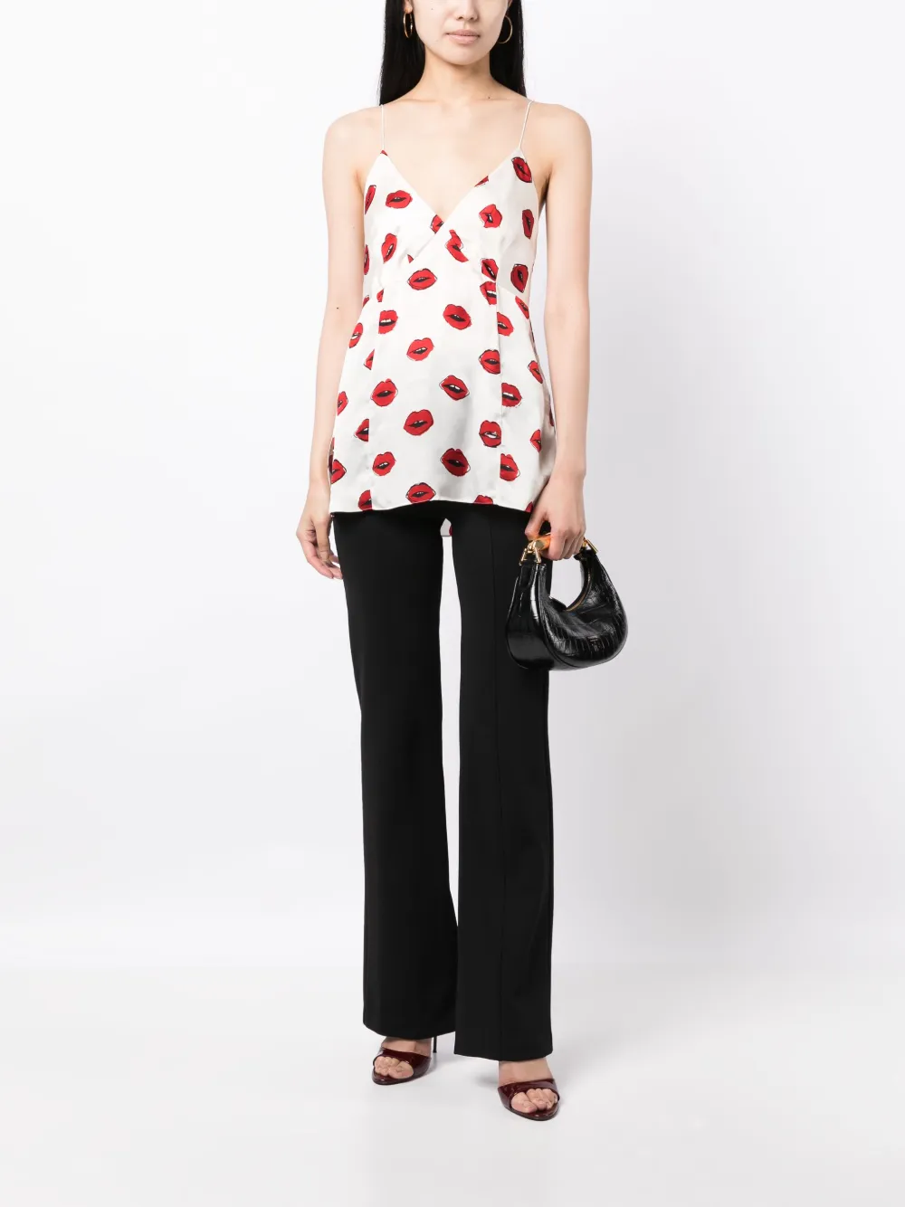 KHAITE Top met grafische print - Wit