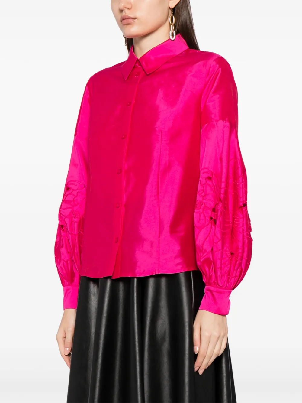 Shop Sachin & Babi Astor Satin-finish Shirt In Pink