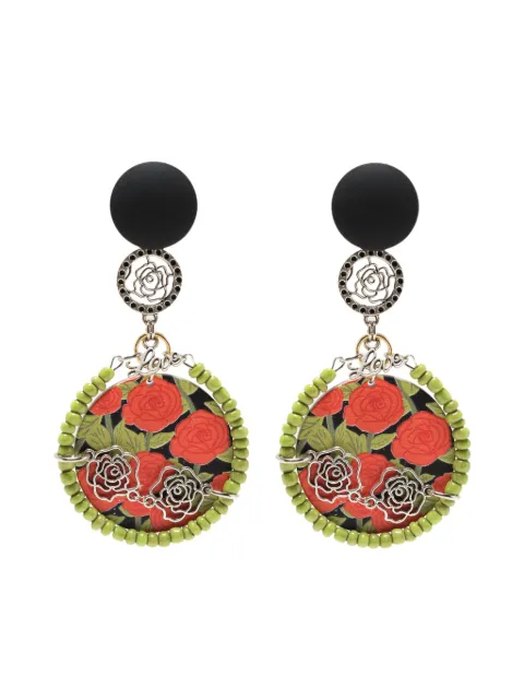 Amir Slama Love floral-print earring