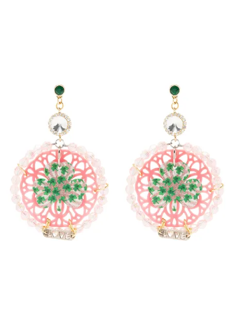 Amir Slama clover pendant earrings