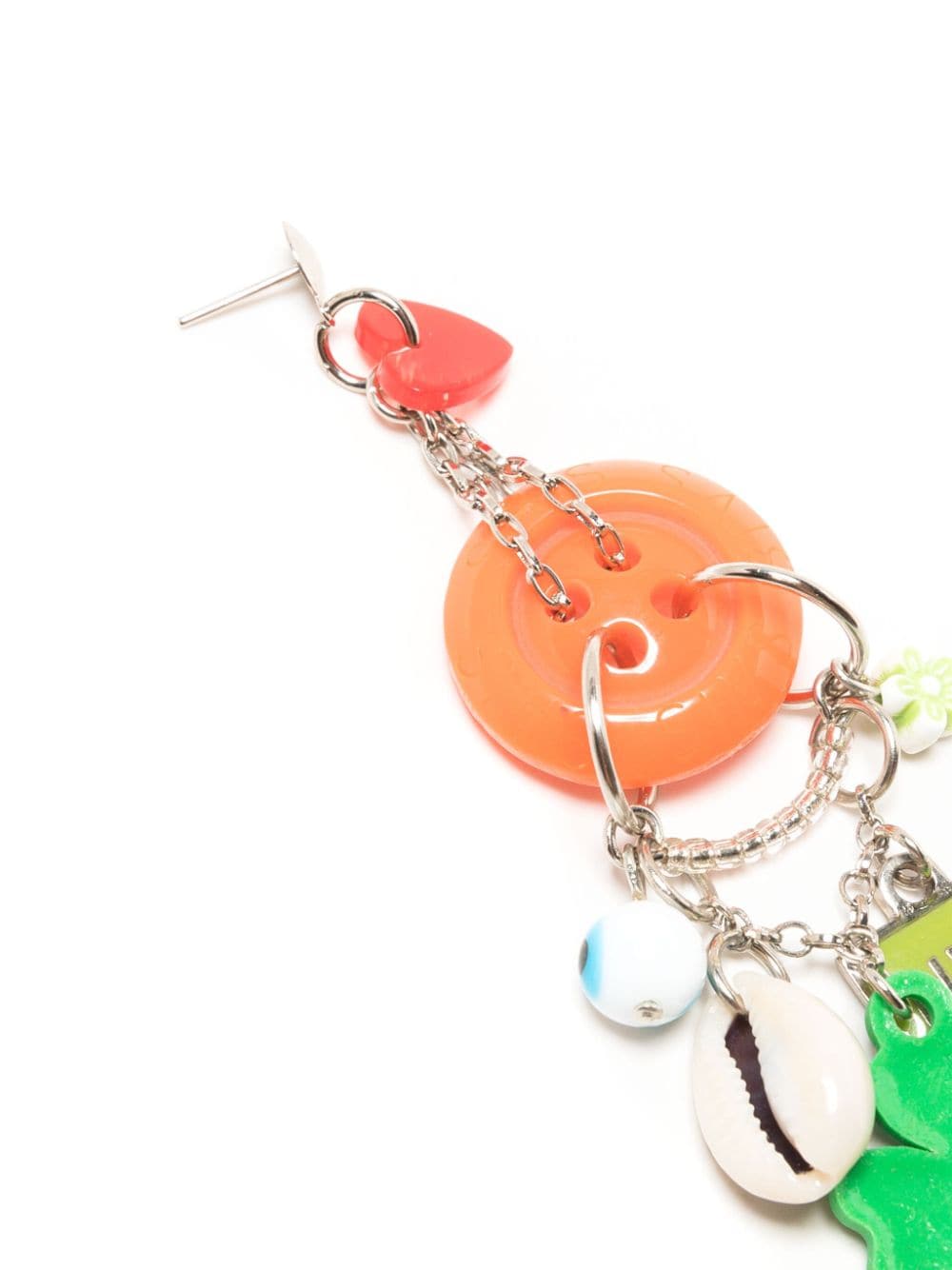 Shop Amir Slama Luck Clover-charm Earring In Multicolour