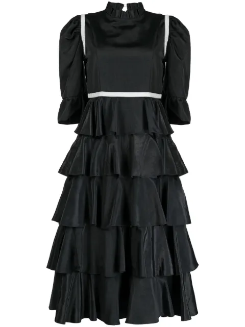 Batsheva Simone tiered midi dress