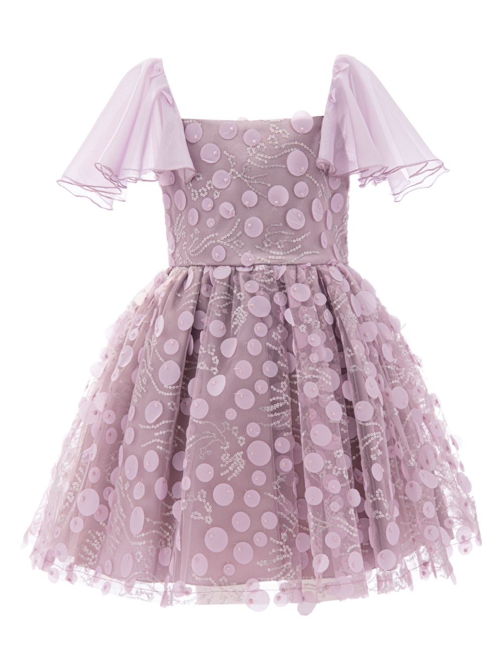 Tulleen Kids' Jolene Appliqué Dress In Lavender