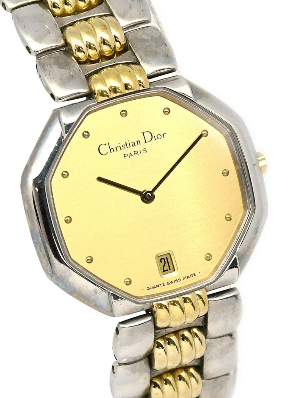 Christian Dior 1990-2000s achthoekig horloge - Goud