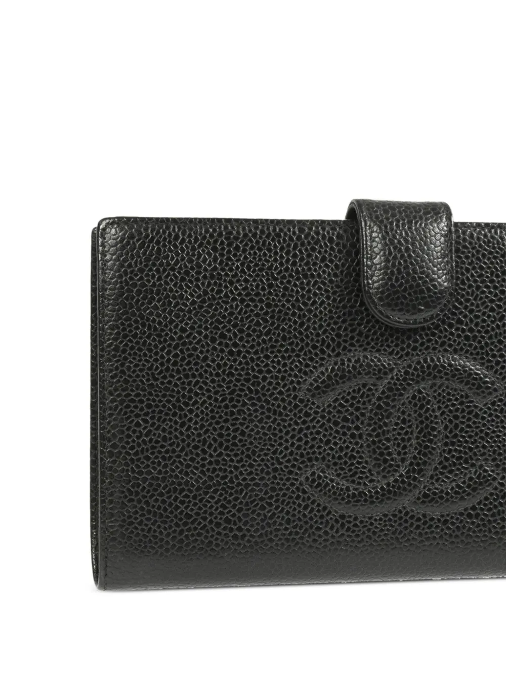 Cheap HOT SALE CHANEL 2005 CC stitch long bi-fold wallet Women