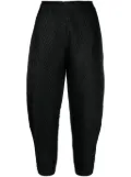 Pleats Please Issey Miyake plissé cropped trousers - Black