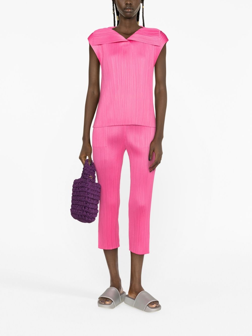 Pleats Please Issey Miyake Monthly Colors July pleated top - Roze