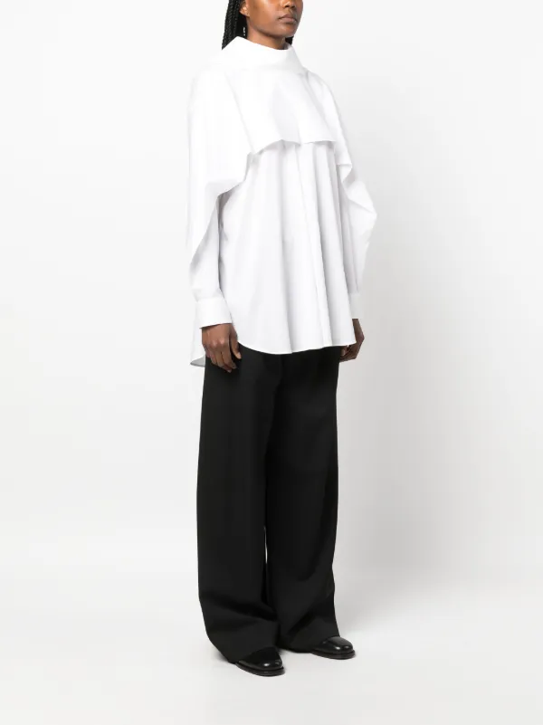 Issey Miyake Layered long-sleeve Shirt | White | FARFETCH JO