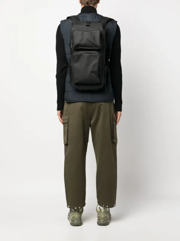 Rains Trail Cargo Waterproof Backpack Black FARFETCH IN