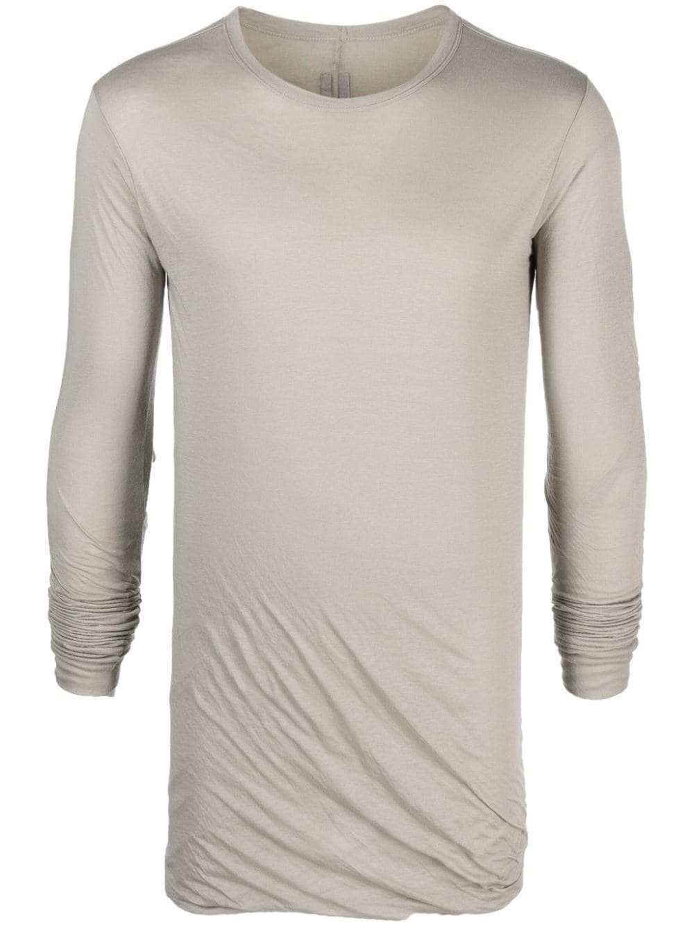 Rick Owens Long-sleeve Organic-cotton T-shirt In Neutrals