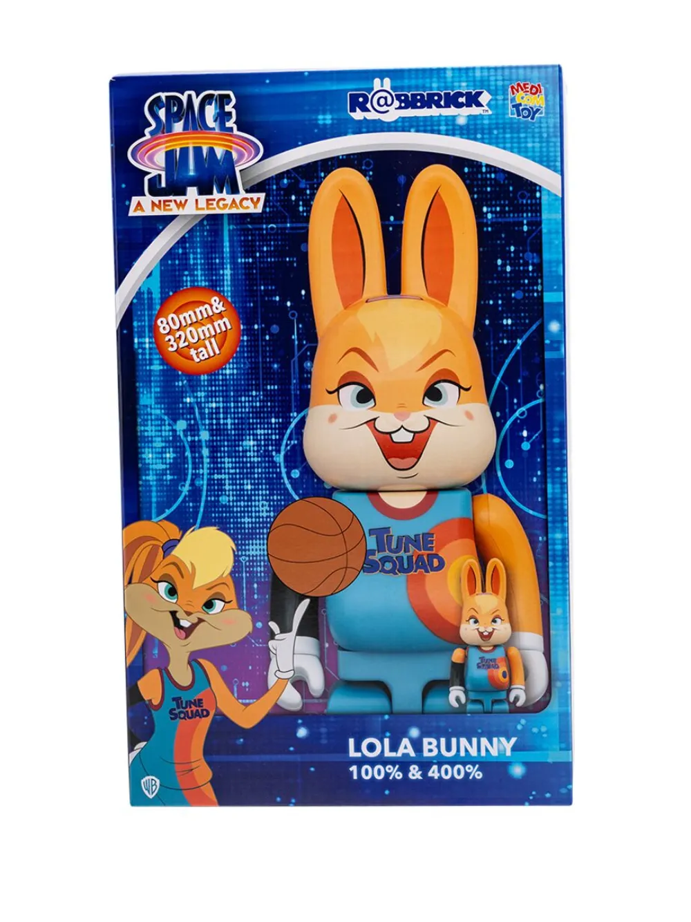 Shop Medicom Toy X Space Jam: Anl Rabbrick Lola Bunny Be@rbrick 100% And 400% Figure Set In Orange