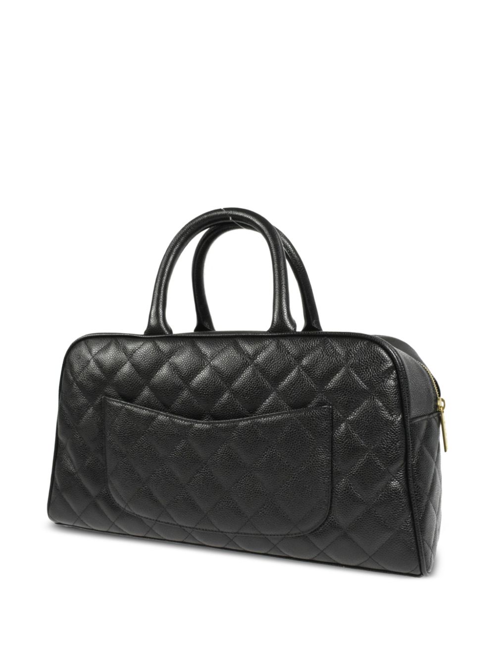 CHANEL Pre-Owned 2003 CC gewatteerde bowlingtas - Zwart