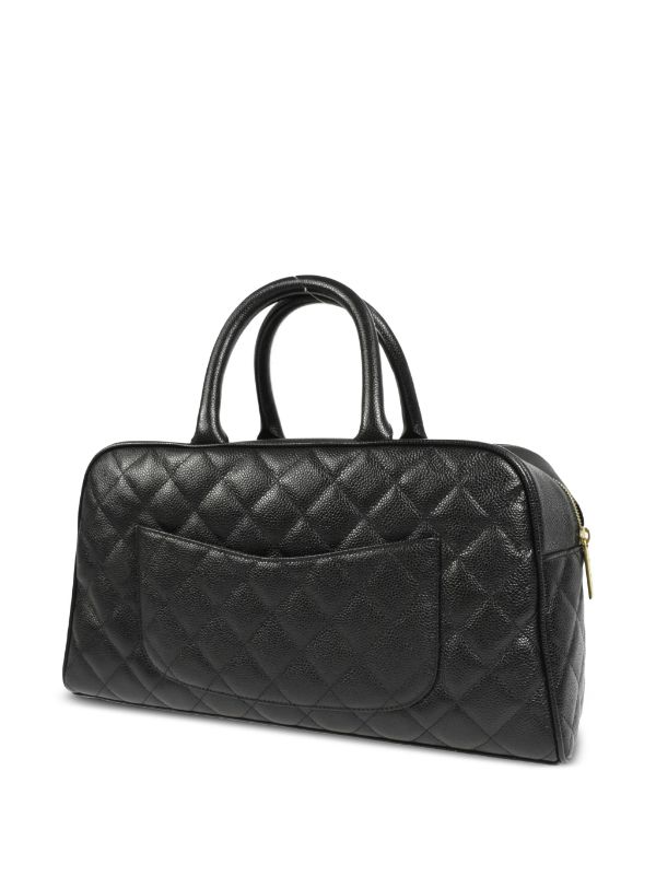CHANEL Pre-Owned 2003 CC diamond-quilted Mini Bowling Bag - Farfetch