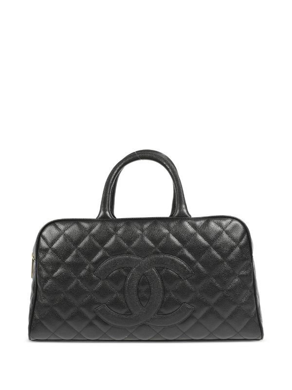 CHANEL Pre-Owned 2003 CC diamond-quilted Mini Bowling Bag - Farfetch