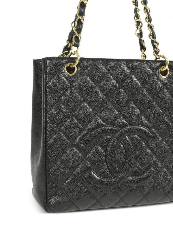 CHANEL Pre-Owned 2002 Petite Shopping Tote Bag - Farfetch