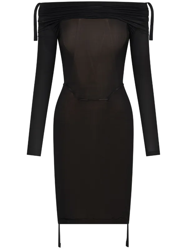dion lee black mini dress DION LEE