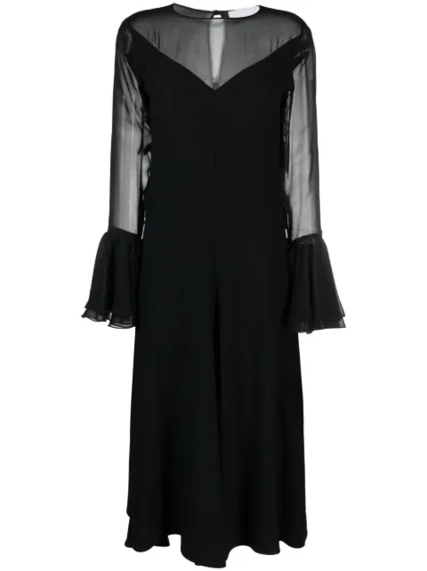 Erika Cavallini  Cady butterfly-sleeve midi dress