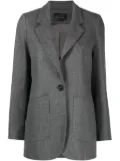 Lorena Antoniazzi mélange-effect single-breasted blazer - Grey