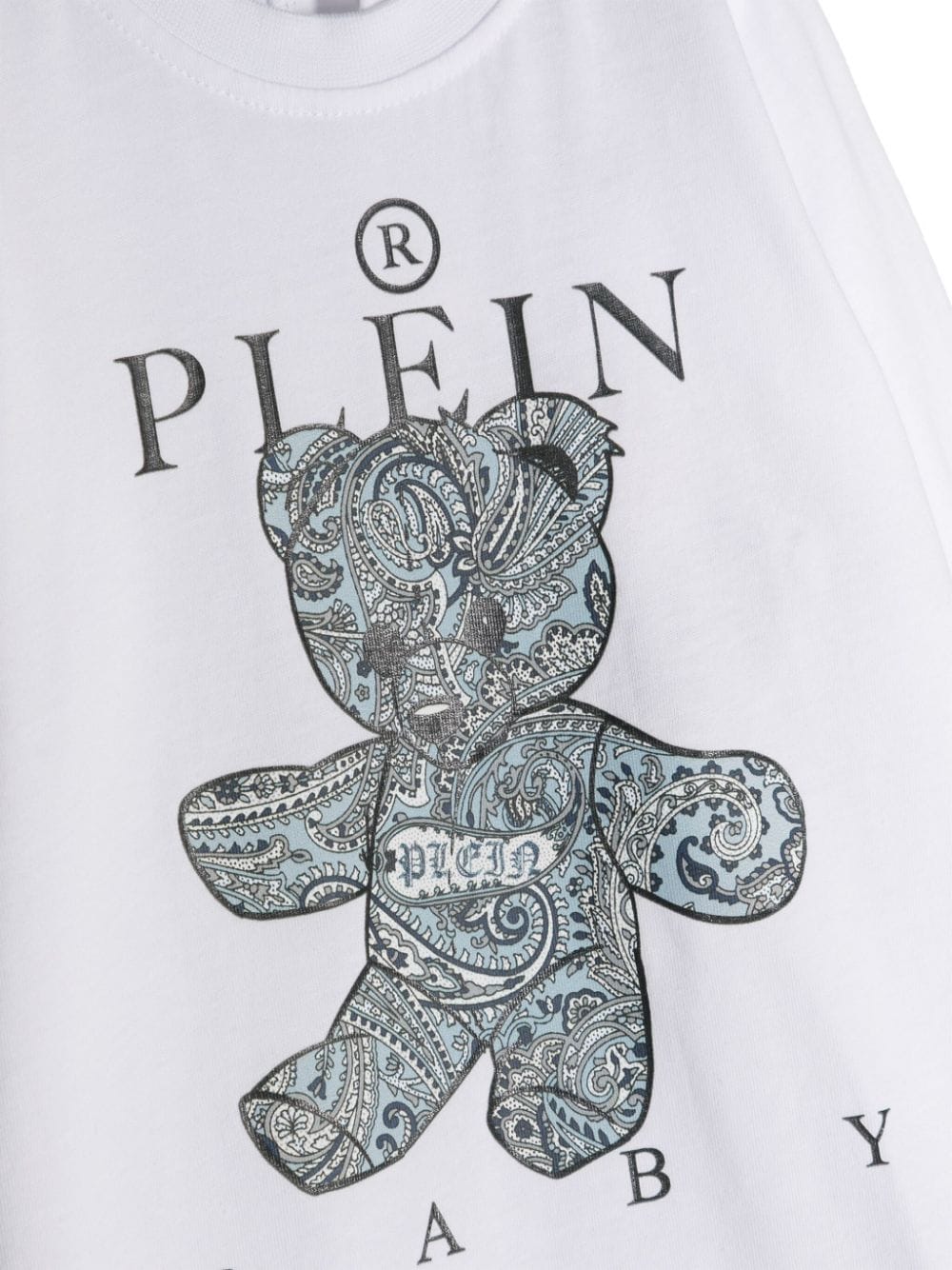 Philipp Plein Junior logo-print cotton babygrow set - Wit