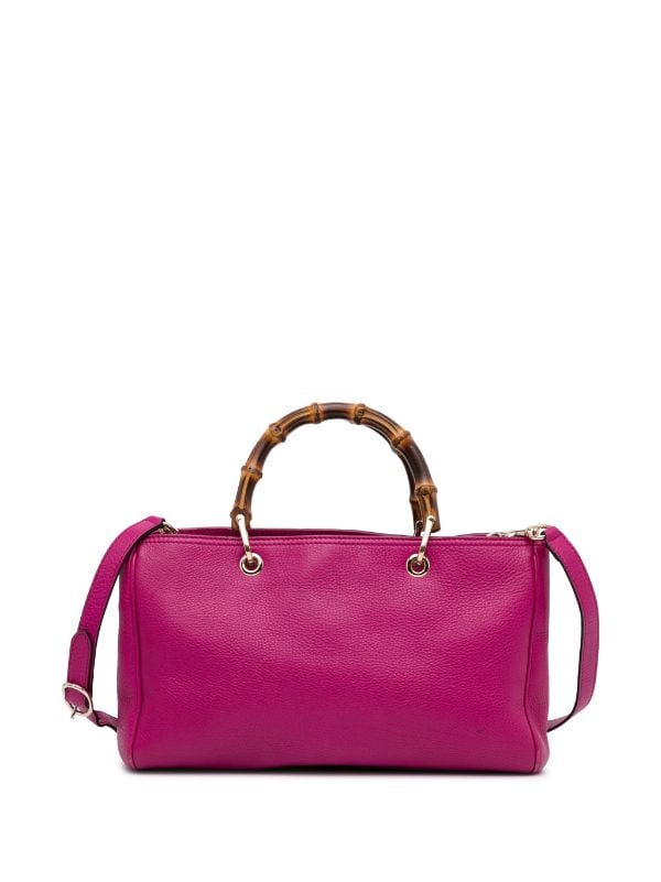 Gucci Pink Bamboo Shopper Gucci