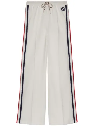 Gucci Web striped Track Pants White FARFETCH IE