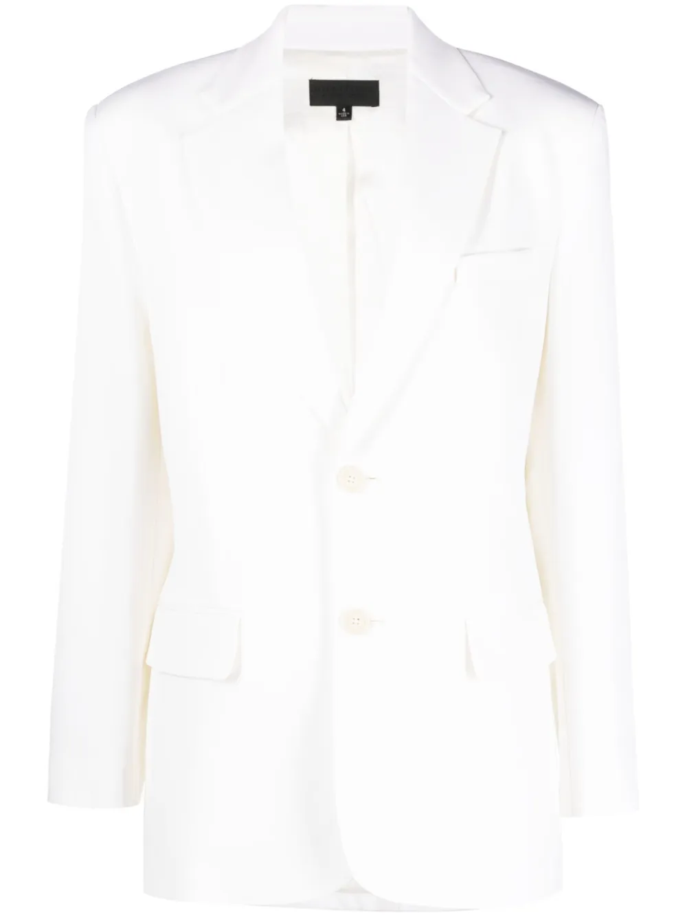 Nili Lotan shoulder-pads single-breasted blazer | White | Image 1