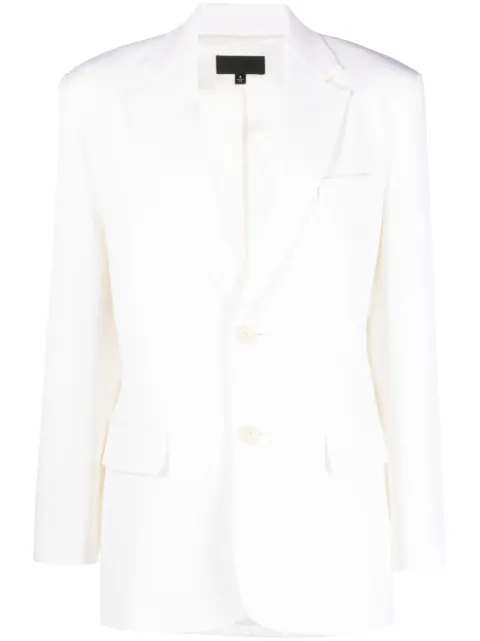 Nili Lotan shoulder-pads single-breasted blazer 