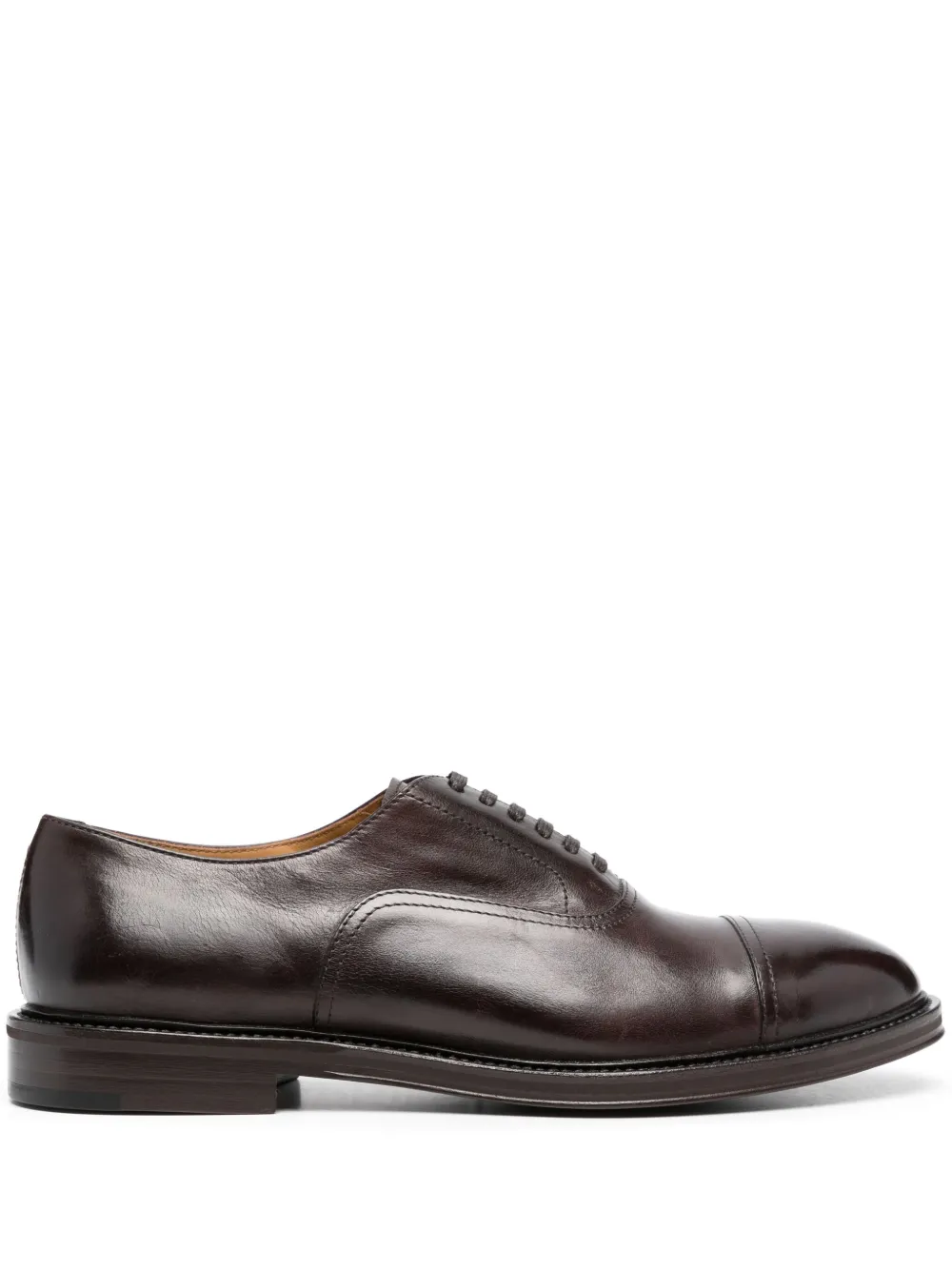 Henderson Baracco Almond-toe Lace-up Oxford Shoes In Brown