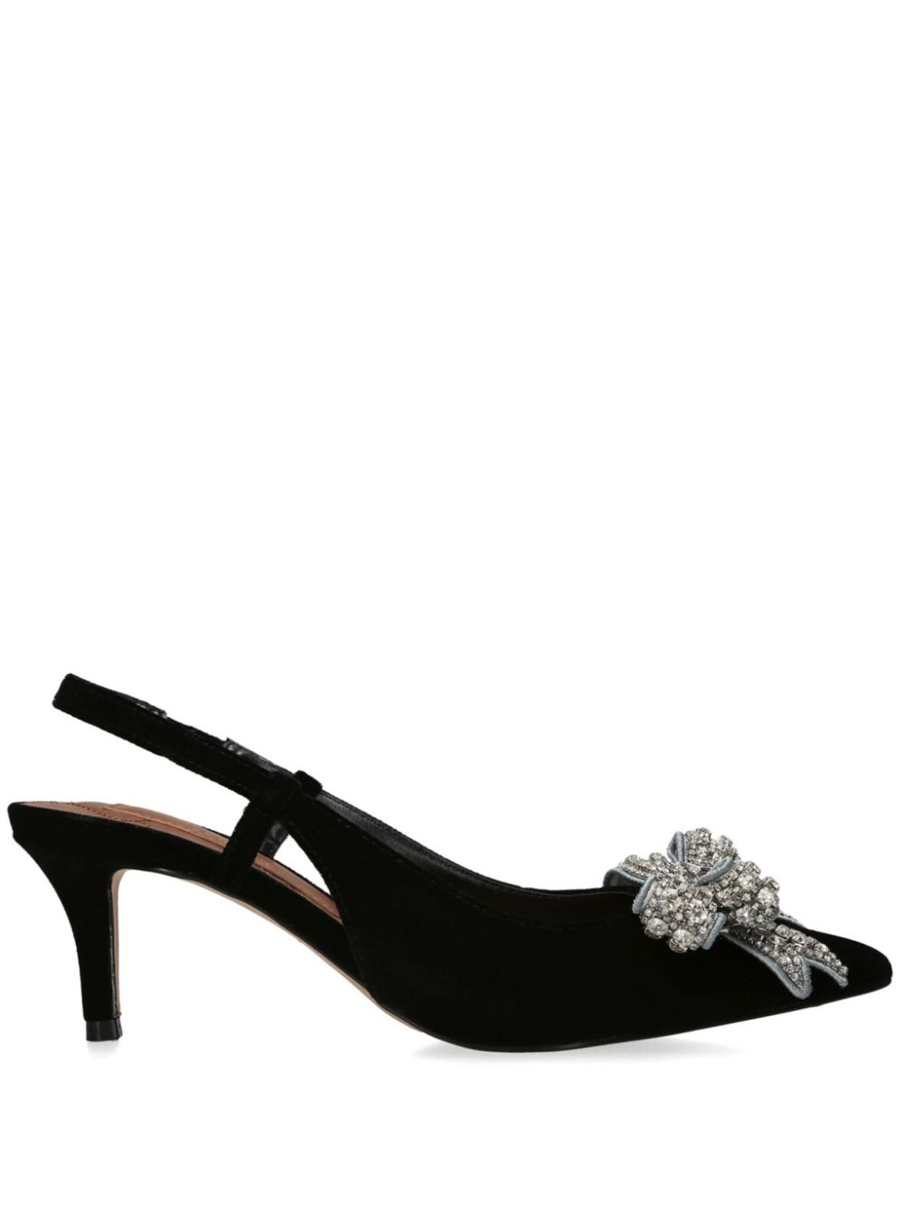 Kurt Geiger London Belgravia velvet slingback pumps – Black