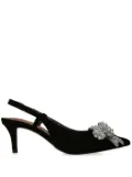 Kurt Geiger London Belgravia velvet slingback pumps - Black