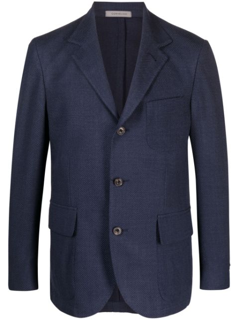 Corneliani single-breasted knitted blazer