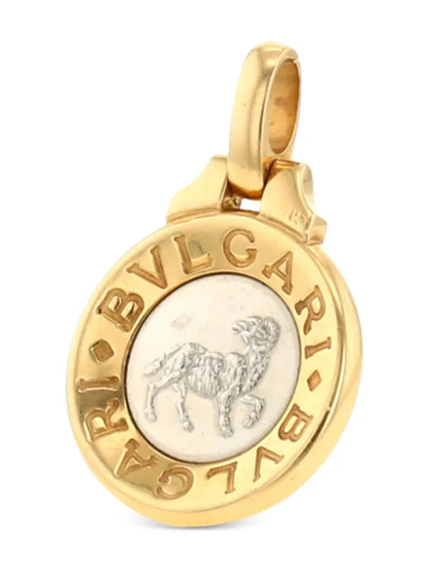 Bvlgari Pre Owned 18kt Yellow Gold Zodiac Aries Pendant Farfetch