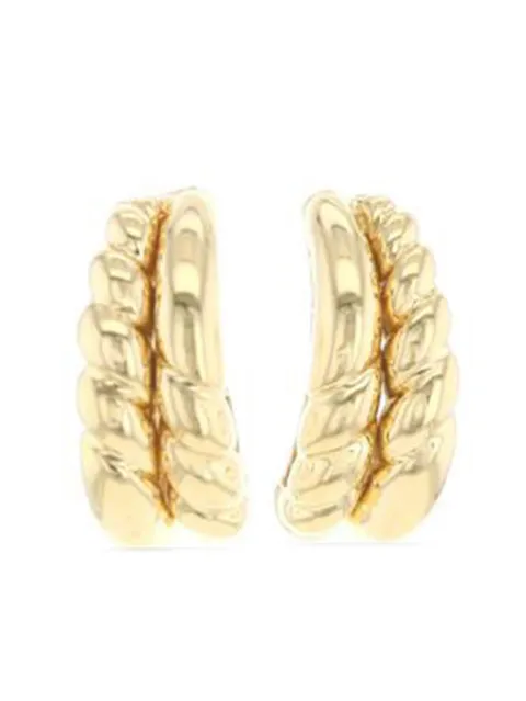 Piaget yellow gold chunky hoop earrings