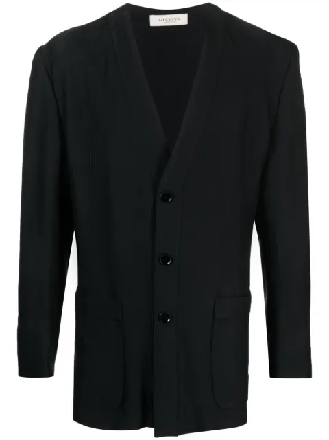 Giuliva Heritage V-neck buttoned shirt jacket