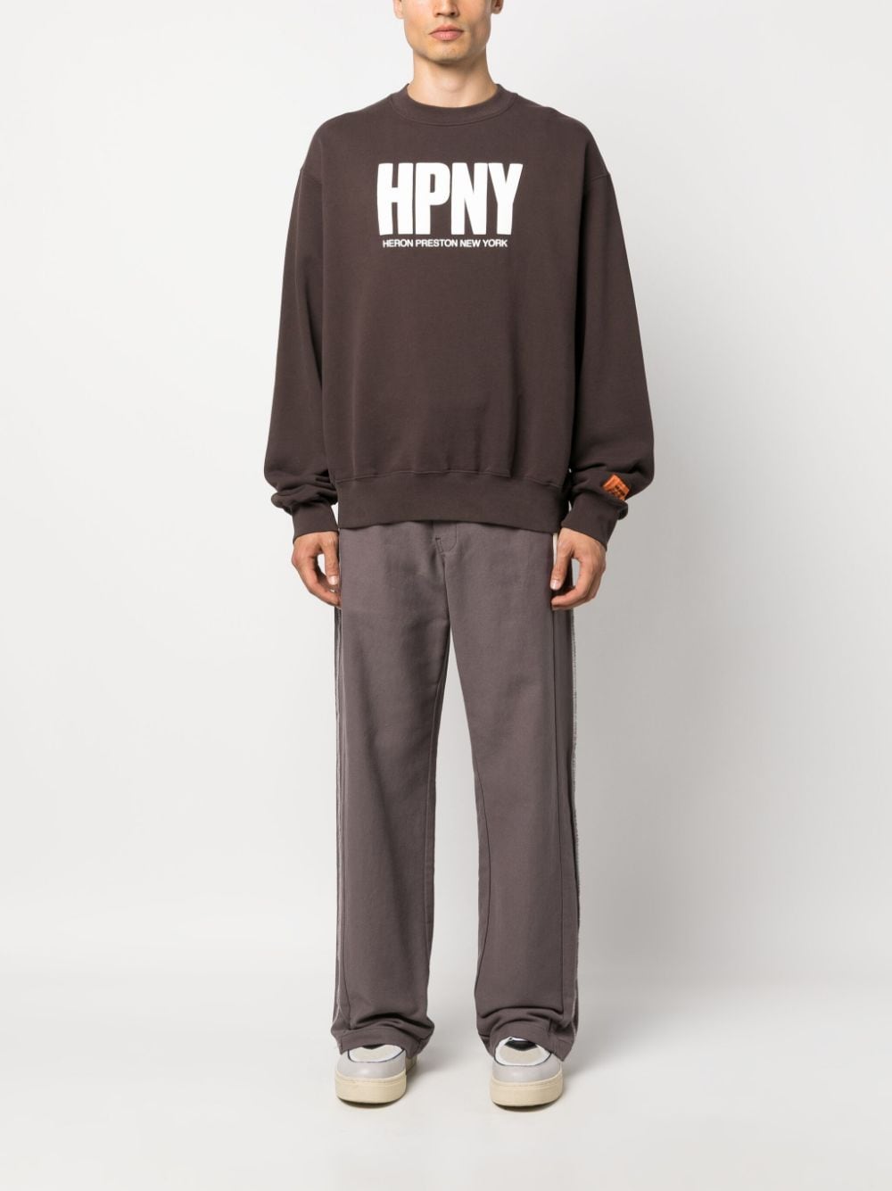 Heron Preston logo-print long-sleeve sweatshirt - Bruin