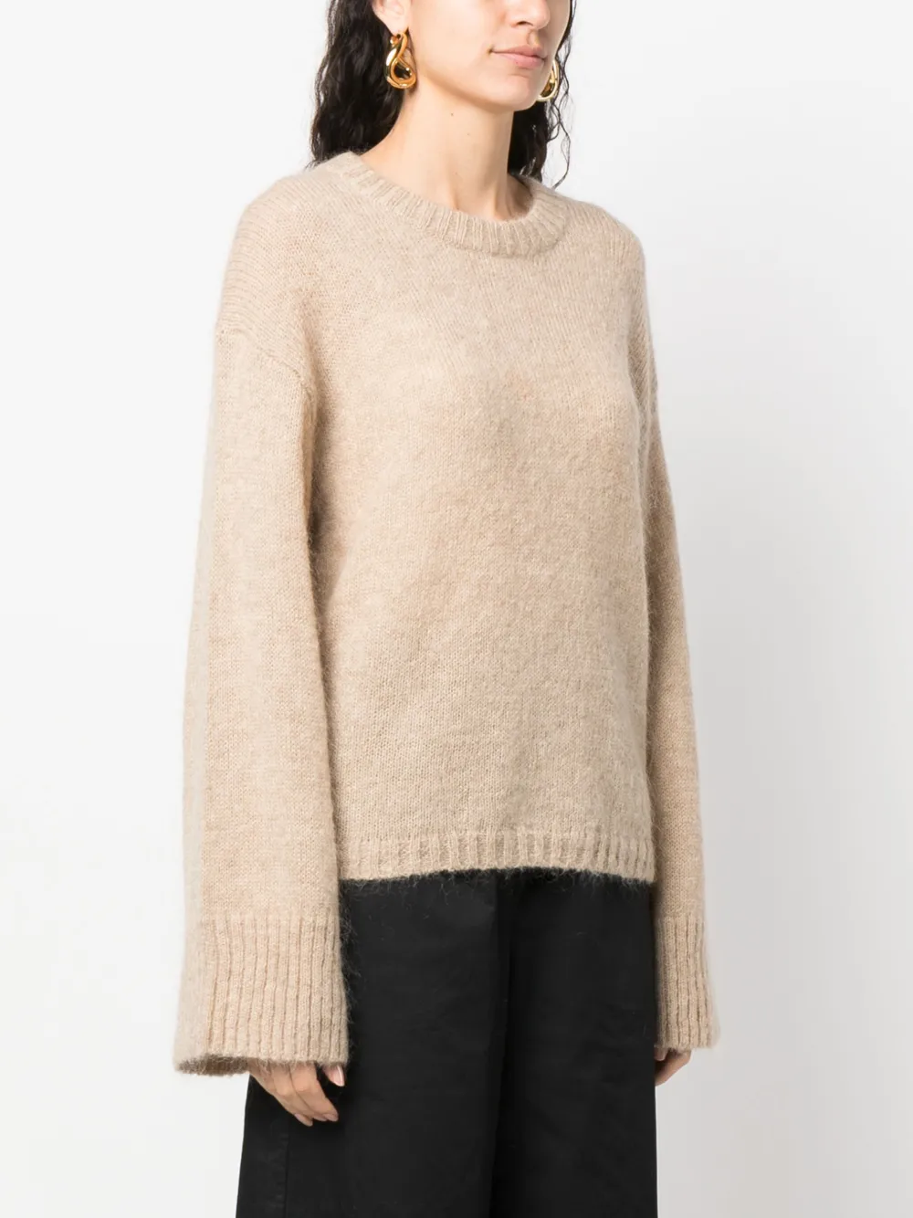 By Malene Birger Extra-long Sleeves Jumper In Nude