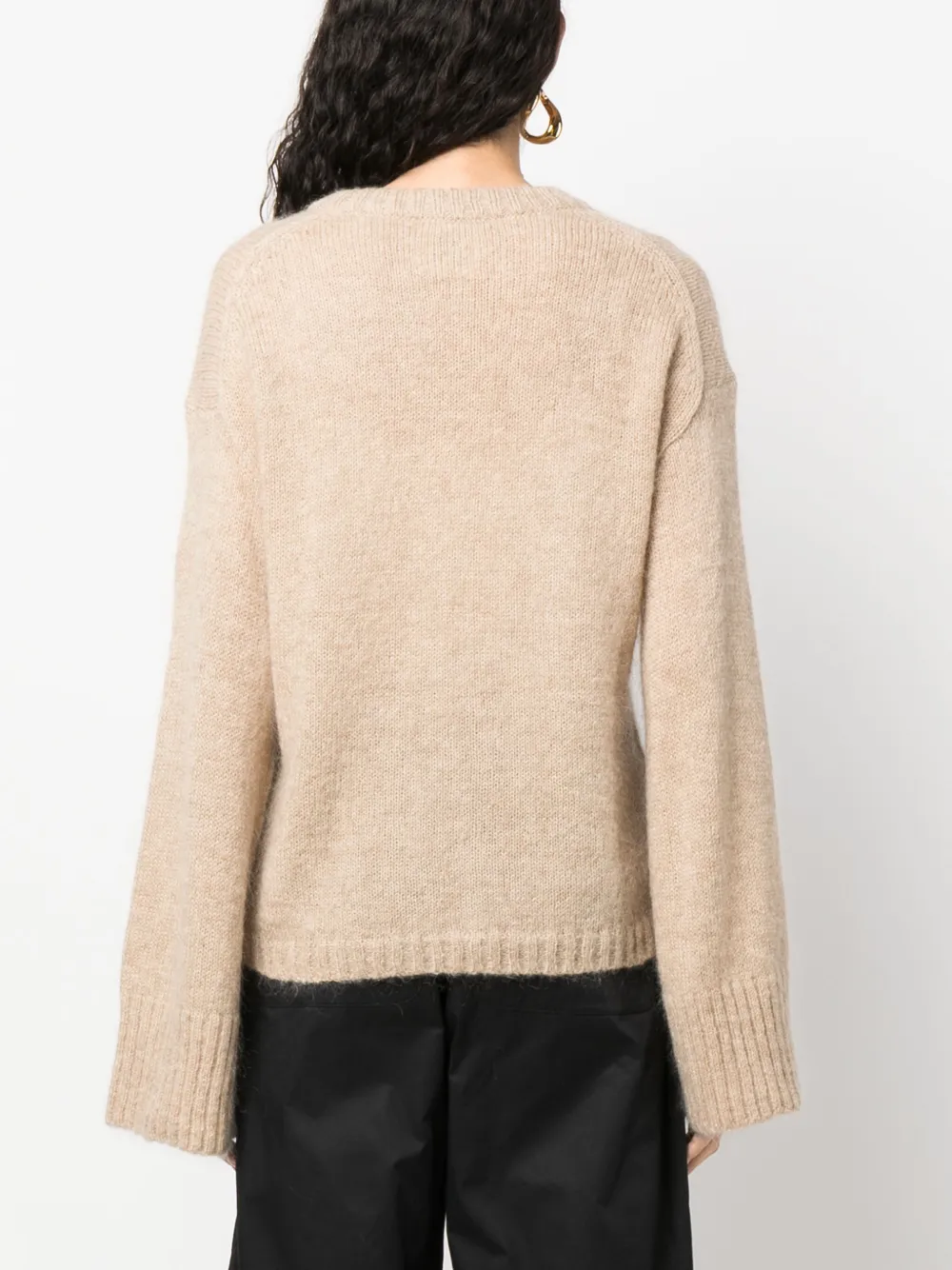 By Malene Birger Extra-long Sleeves Jumper In Nude