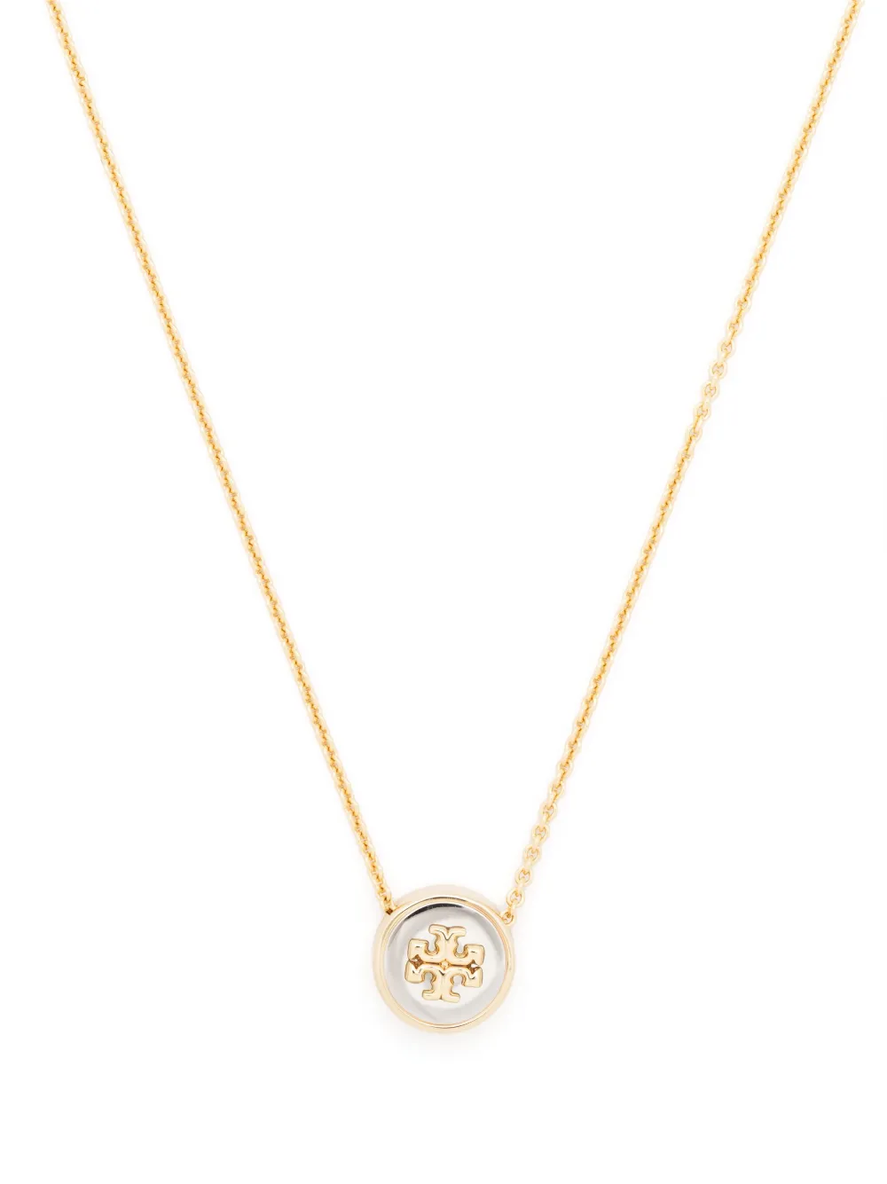 Tory Burch Kira Pendant Necklace In Tory Gold/tory Silver